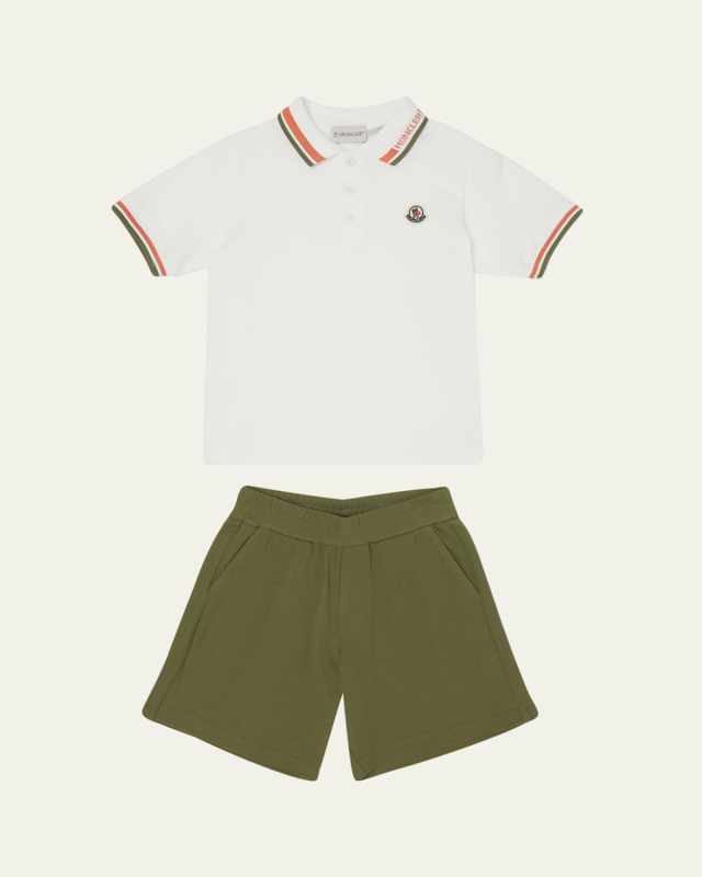 Boy's Polo Shirt W/ Shorts Set, Size 8-10